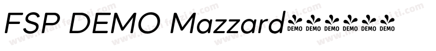 FSP DEMO Mazzard字体转换